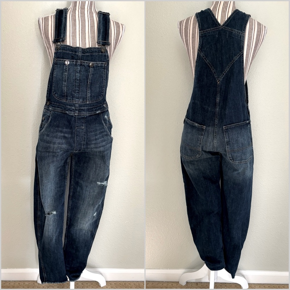 m1858 Carson Overall Bennet Distressed Denim Indigo XS